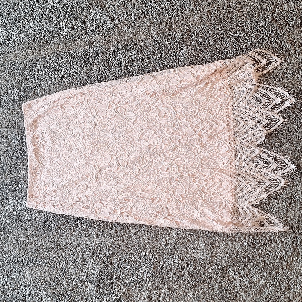 Cato Light Pink Lace Maxi Skirt